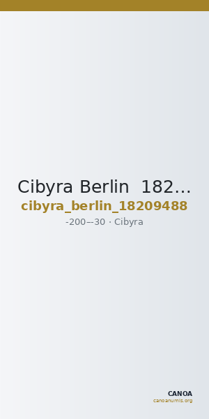 Cibyra Berlin  18209488 — CANOA