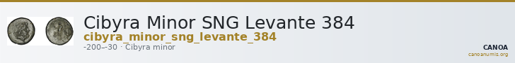 Cibyra Minor SNG Levante 384 — CANOA