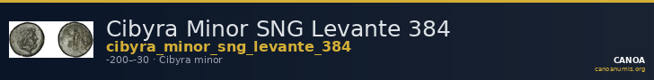 Cibyra Minor SNG Levante 384 — CANOA