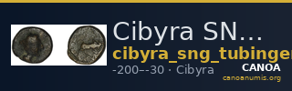 Cibyra SNG Tübingen 4079-88 — CANOA