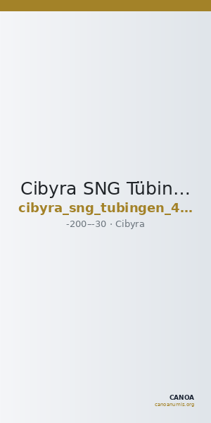 Cibyra SNG Tübingen 4089 — CANOA