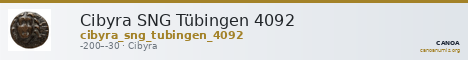 Cibyra SNG Tübingen 4092 — CANOA