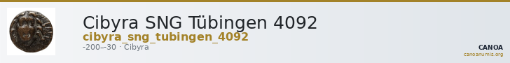 Cibyra SNG Tübingen 4092 — CANOA