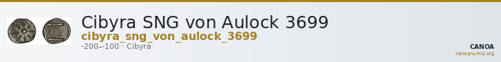 Cibyra SNG von Aulock 3699 — CANOA