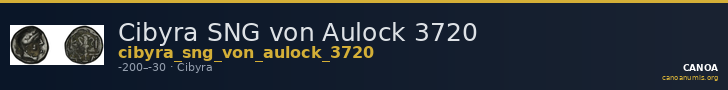 Cibyra SNG von Aulock 3720 — CANOA