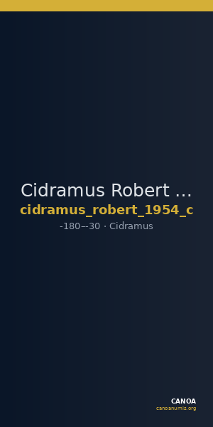 Cidramus Robert 1954 C — CANOA