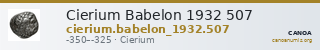 Cierium Babelon 1932 507 — CANOA