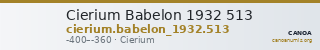 Cierium Babelon 1932 513 — CANOA