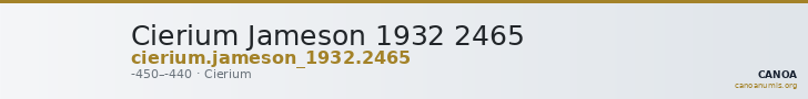 Cierium Jameson 1932 2465 — CANOA