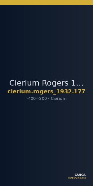 Cierium Rogers 1932 177 — CANOA