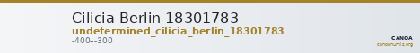 Cilicia Berlin 18301783 — CANOA