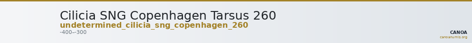 Cilicia SNG Copenhagen Tarsus 260 — CANOA