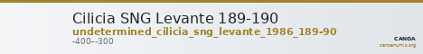 Cilicia SNG Levante 189-190 — CANOA