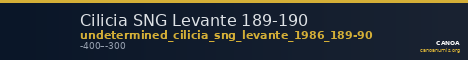 Cilicia SNG Levante 189-190 — CANOA