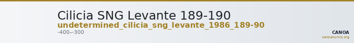 Cilicia SNG Levante 189-190 — CANOA