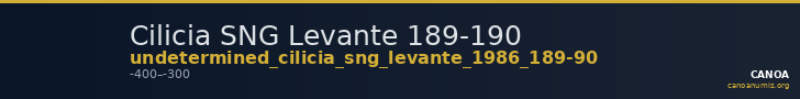 Cilicia SNG Levante 189-190 — CANOA
