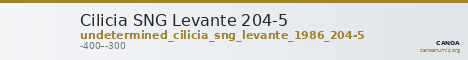 Cilicia SNG Levante 204-5 — CANOA