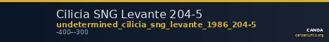 Cilicia SNG Levante 204-5 — CANOA