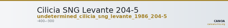 Cilicia SNG Levante 204-5 — CANOA