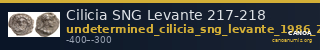 Cilicia SNG Levante 217-218 — CANOA