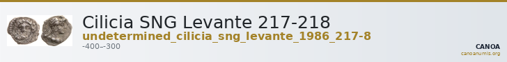 Cilicia SNG Levante 217-218 — CANOA
