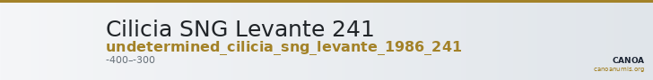 Cilicia SNG Levante 241 — CANOA