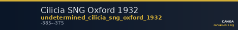 Cilicia SNG Oxford 1932 — CANOA