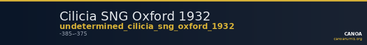 Cilicia SNG Oxford 1932 — CANOA