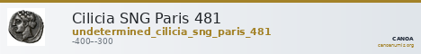 Cilicia SNG Paris 481 — CANOA