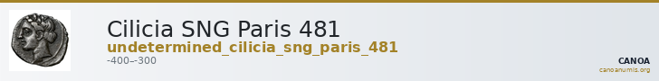 Cilicia SNG Paris 481 — CANOA