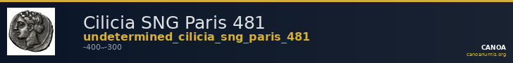 Cilicia SNG Paris 481 — CANOA
