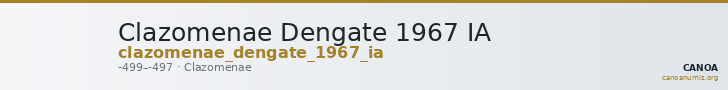 Clazomenae Dengate 1967 IA — CANOA