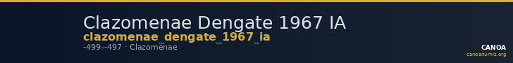 Clazomenae Dengate 1967 IA — CANOA