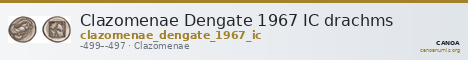 Clazomenae Dengate 1967 IC drachms — CANOA