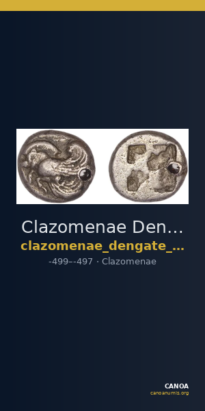 Clazomenae Dengate 1967 ID drachms — CANOA