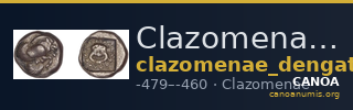 Clazomenae Dengate 1967 IE drachms — CANOA