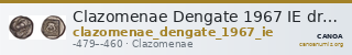 Clazomenae Dengate 1967 IE drachms — CANOA