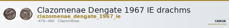 Clazomenae Dengate 1967 IE drachms — CANOA