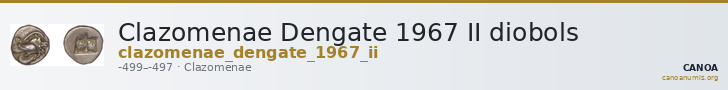 Clazomenae Dengate 1967 II diobols — CANOA