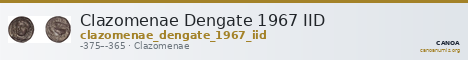 Clazomenae Dengate 1967 IID — CANOA