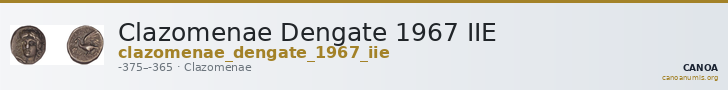 Clazomenae Dengate 1967 IIE — CANOA