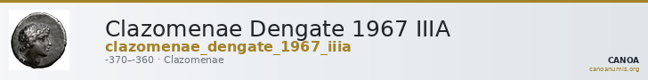 Clazomenae Dengate 1967 IIIA — CANOA