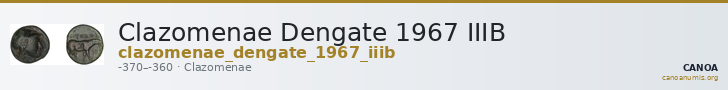 Clazomenae Dengate 1967 IIIB — CANOA