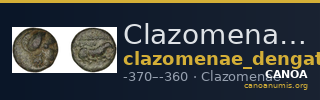 Clazomenae Dengate 1967 IIIC — CANOA
