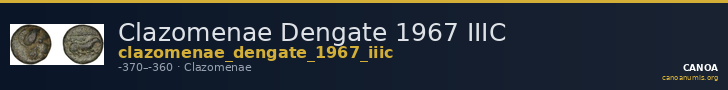 Clazomenae Dengate 1967 IIIC — CANOA