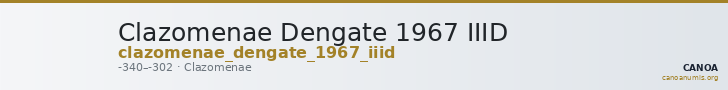 Clazomenae Dengate 1967 IIID — CANOA