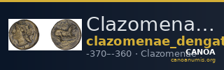 Clazomenae Dengate 1967 IIIE — CANOA