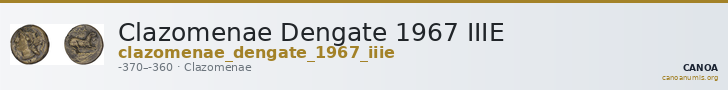 Clazomenae Dengate 1967 IIIE — CANOA