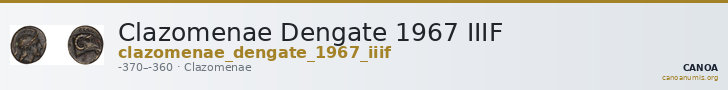 Clazomenae Dengate 1967 IIIF — CANOA