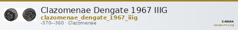 Clazomenae Dengate 1967 IIIG — CANOA